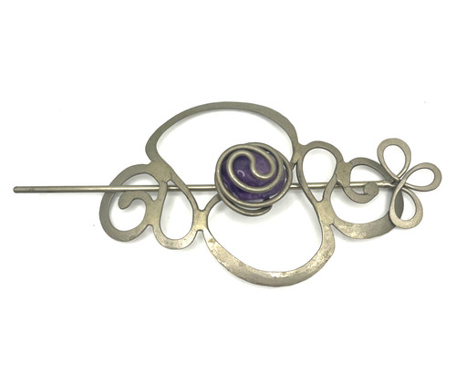 Handmade aluminum hair slide - aluminum,